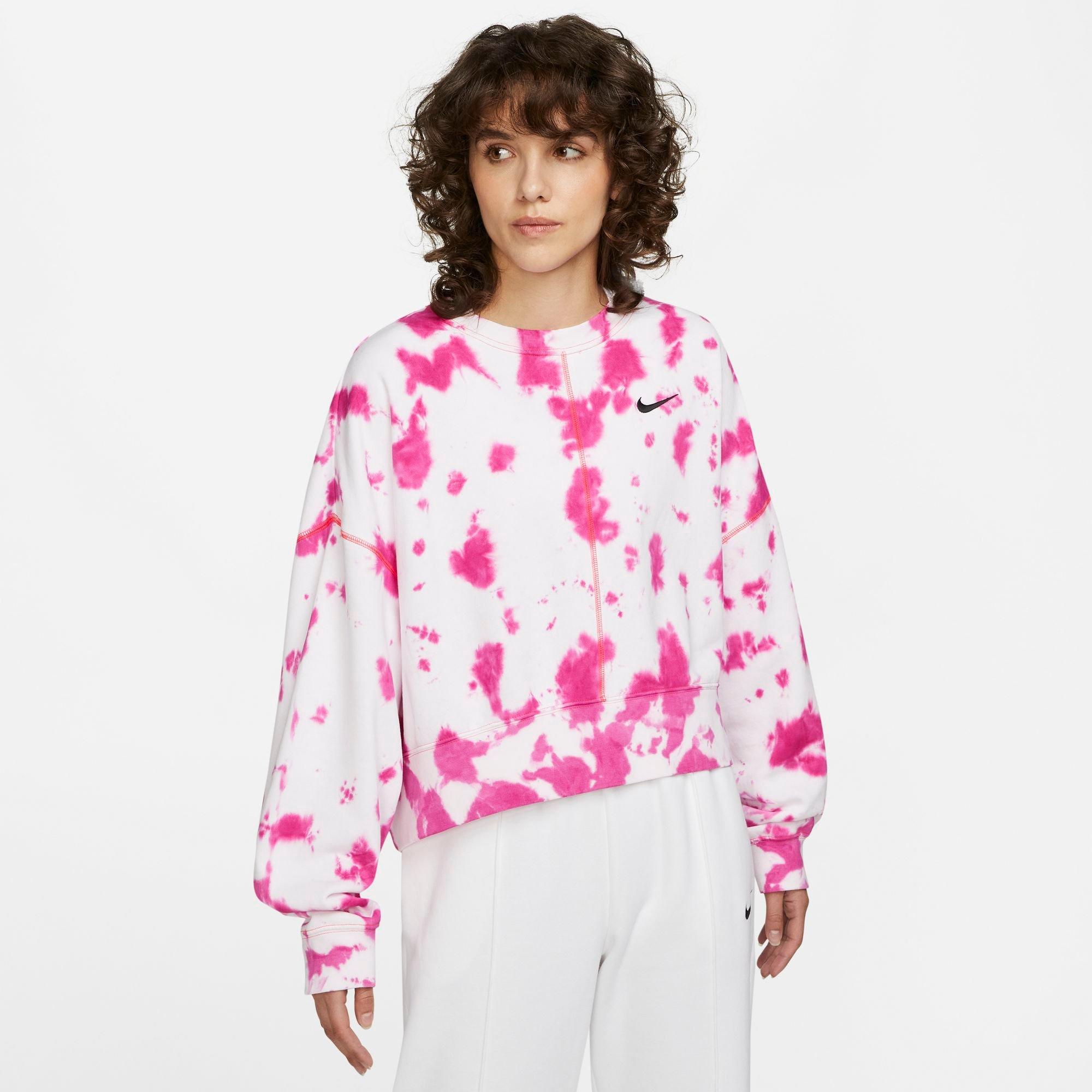 Pink tie dye nike hoodie hot sale